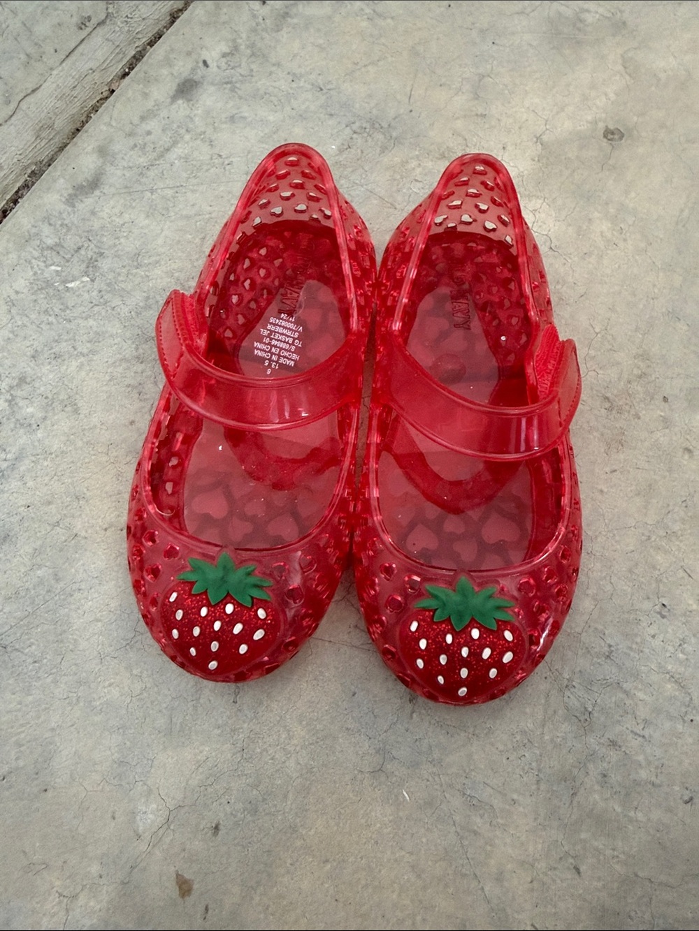 Toddler Old Navy Strawberry Jelly Mary Jane Shoes - Red Sz 6